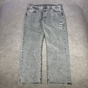 Levis 501 Jeans Mens 38x30 Original Fit Straight Leg Gray Denim Cotton NWOT